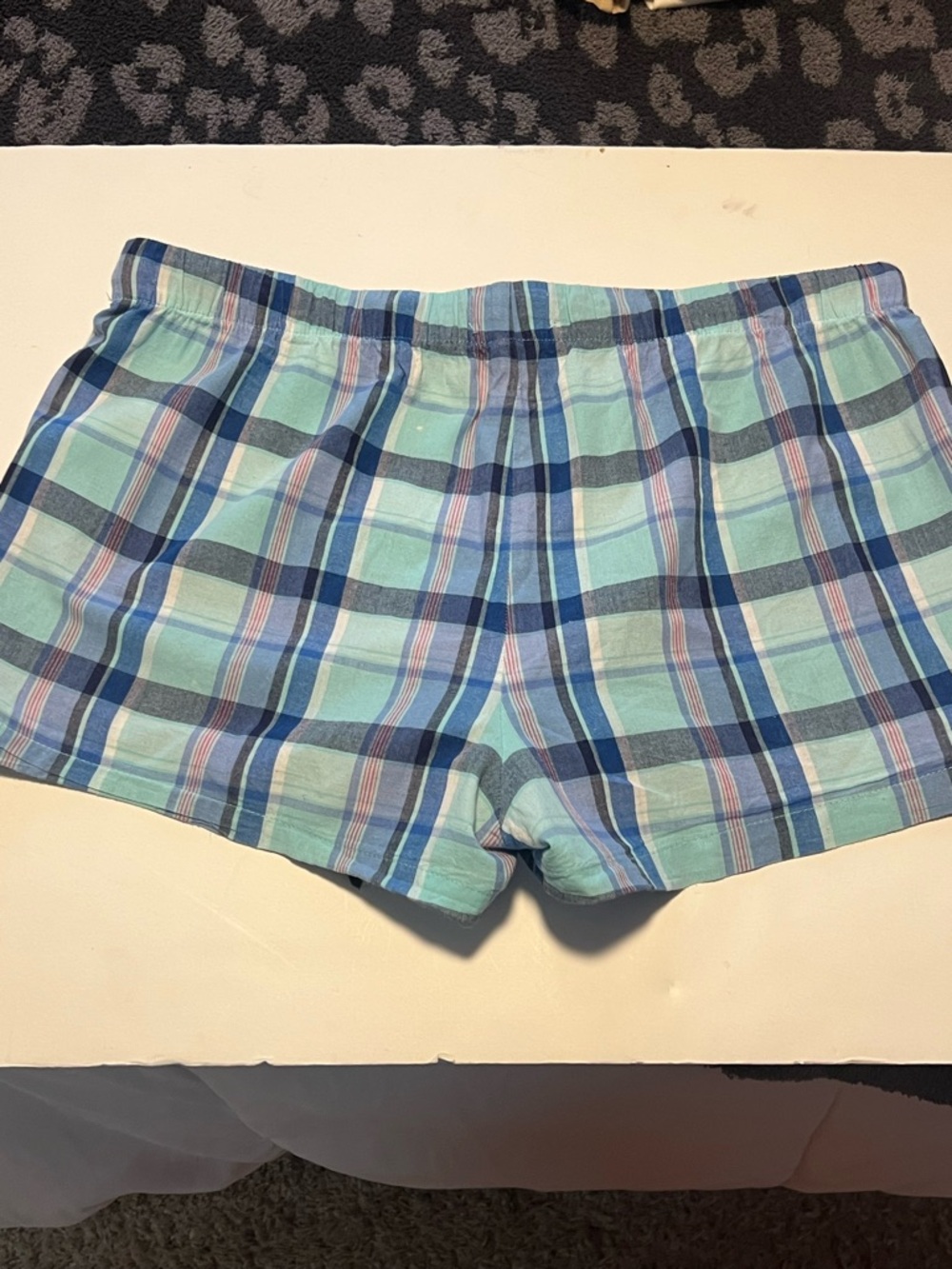 Old Navy Blue Plaid Pajama Shorts - Picture 7 of 7